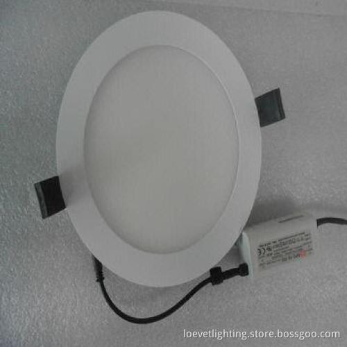 Ultra-thin round LED panel light, 80lm/W with MeanWell driver